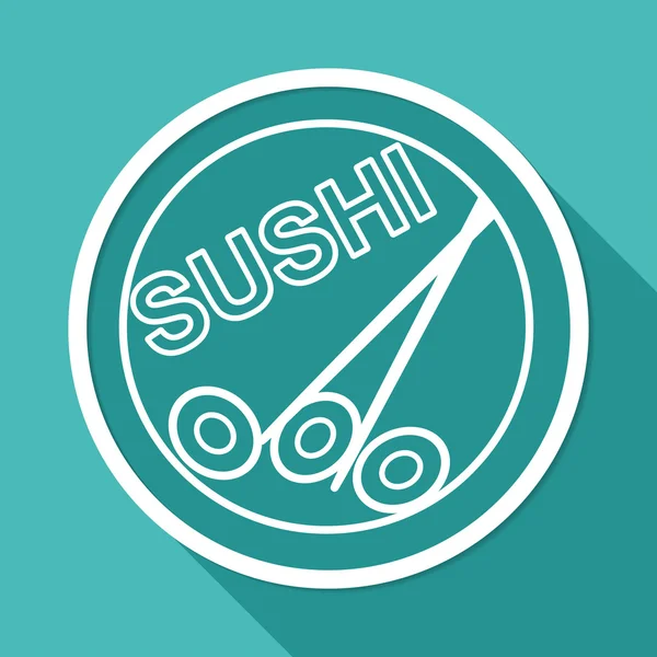 Sushi, icône de la nourriture — Image vectorielle