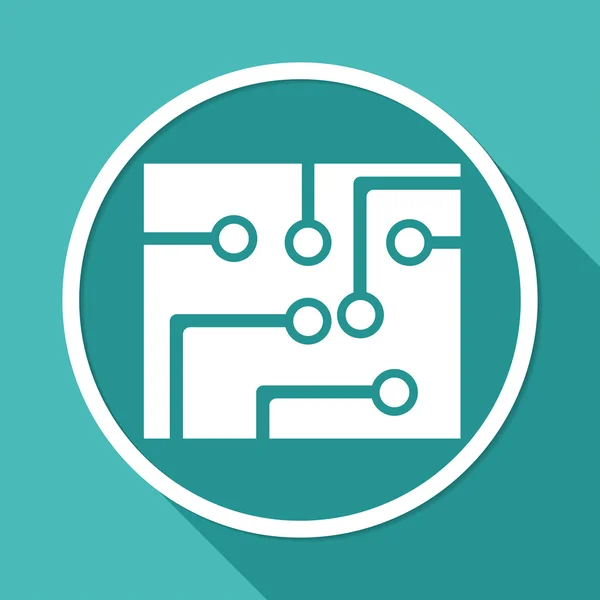 Circuit board, technology icon — Stock Vector