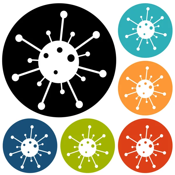 Iconos de Virus, bacterias — Vector de stock