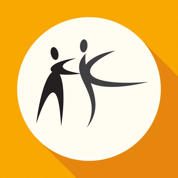 Dance, dancing couple icon — Stock Vector