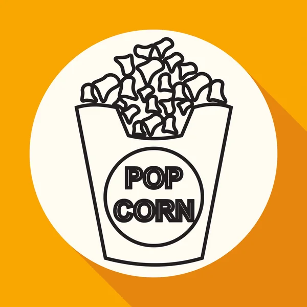 Palomitas de maíz, icono de bocadillo — Vector de stock