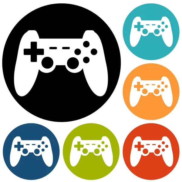 Spel joystick icons set — Stockvector