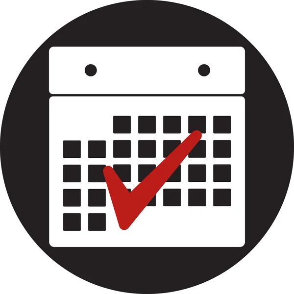 Kalender, planning pictogram — Stockvector