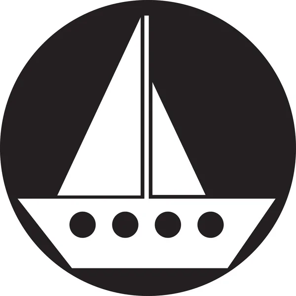 Barco, crucero, icono de viaje — Vector de stock