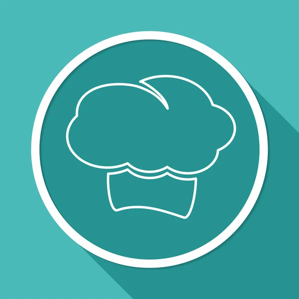 Icona di cappello da chef, cucina — Vettoriale Stock
