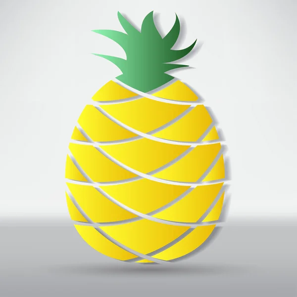 Icono de la fruta de piña — Vector de stock