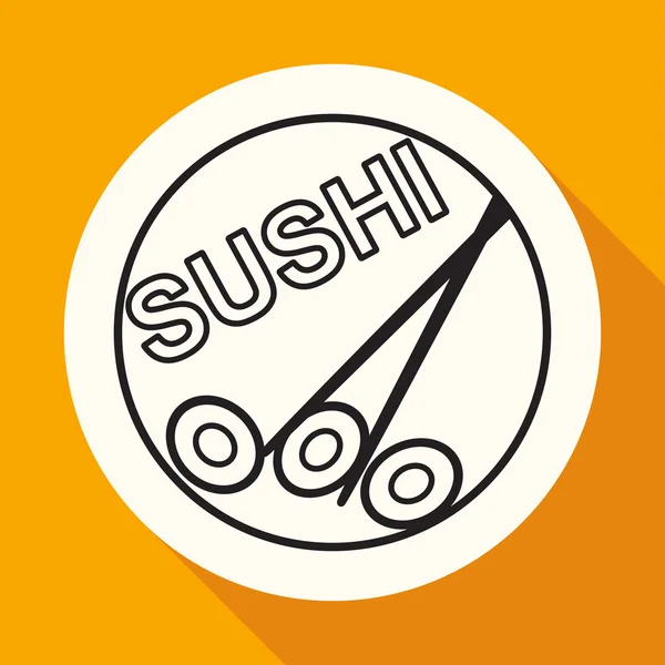 Sushi, icône de la nourriture — Image vectorielle