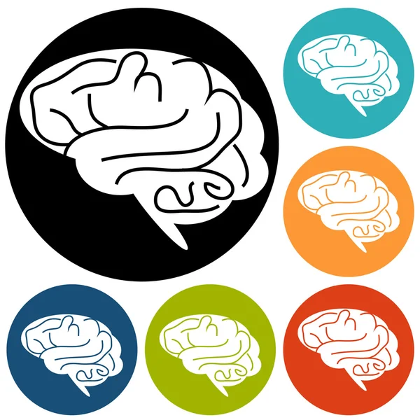 Icons of brain, mind, thinking — Stock Vector