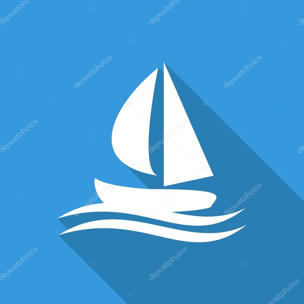 Icon of yacht, sail, travel