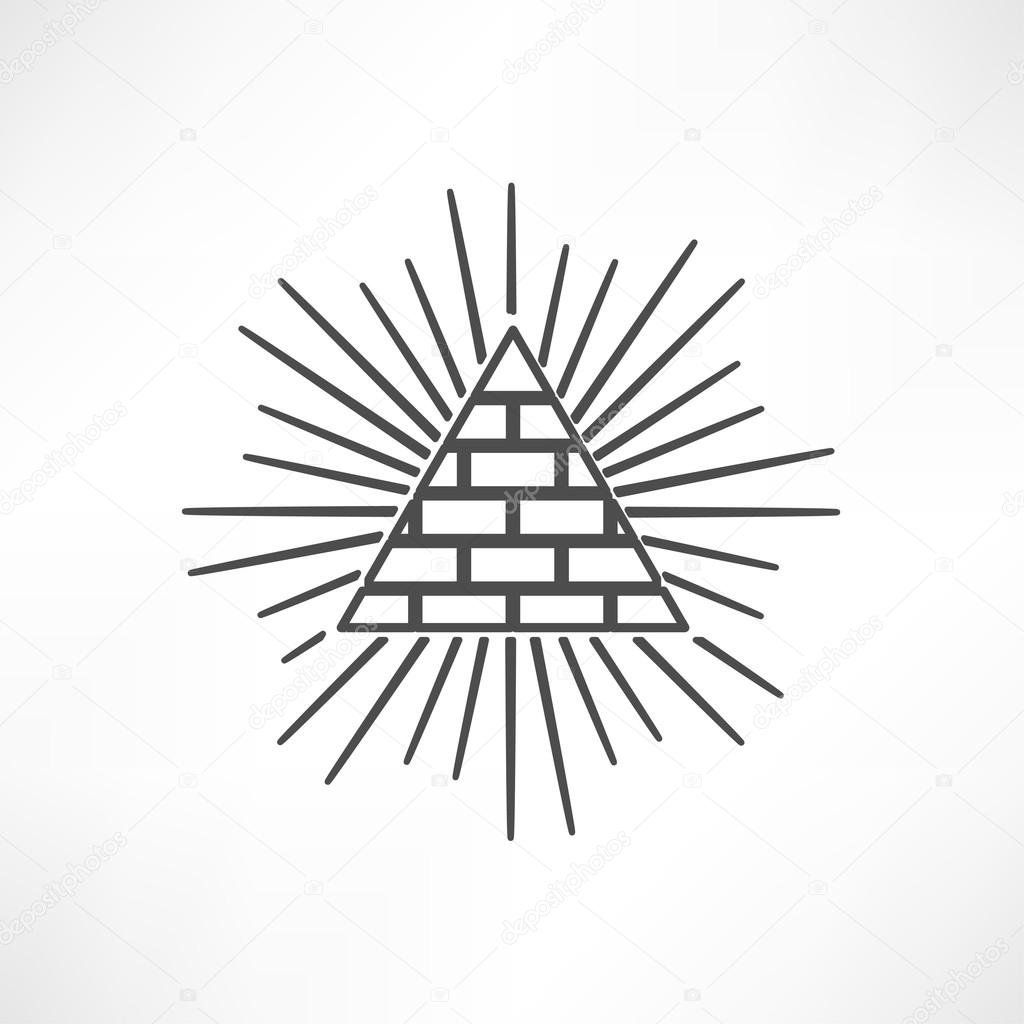 Icon of Pyramid and sun
