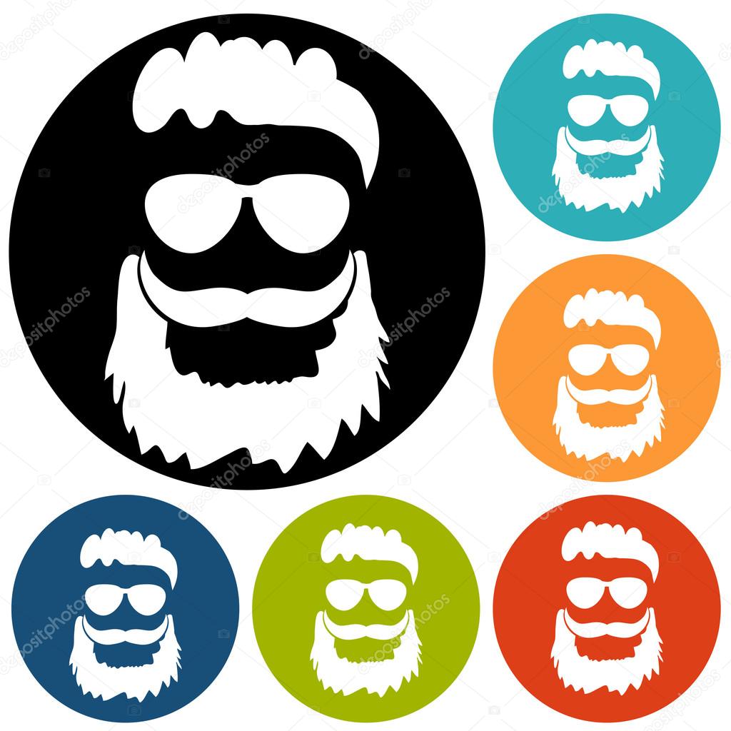 Icons of man with beard