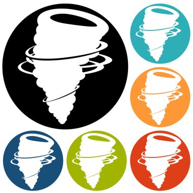 Wind, tornado, weather icons clipart