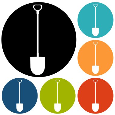 Bahçe spade, aracı Icons set