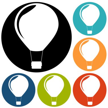 Sıcak hava balon Icons set