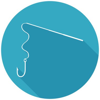 Balıkçılık kanca ve çubuk simgesi