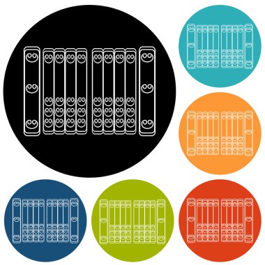 Kapı, çit Icons set