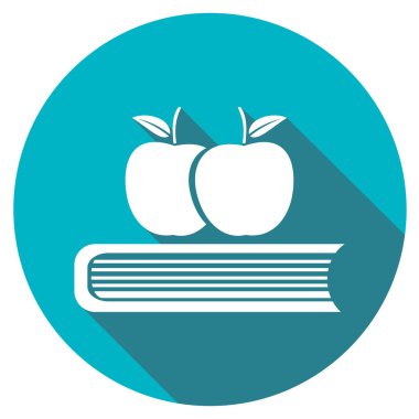 kitap, elma, okul simgesi