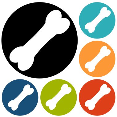 Köpek kemik Icons set