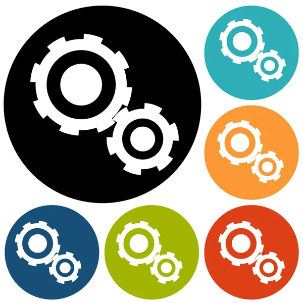 Iconos de Cogs, engranajes, ajustes — Vector de stock