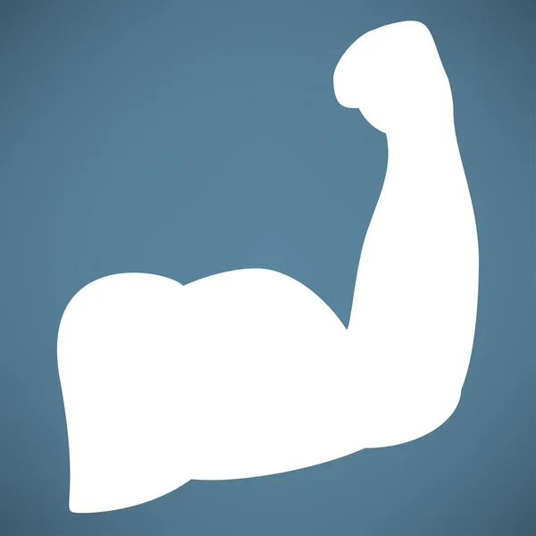 Biceps, ejercicio, icono del deporte — Vector de stock