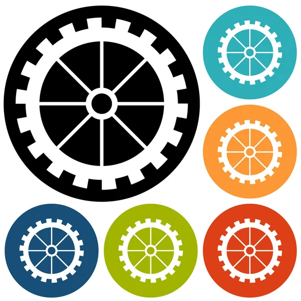 Gear, settings, cog icons set — Stock Vector