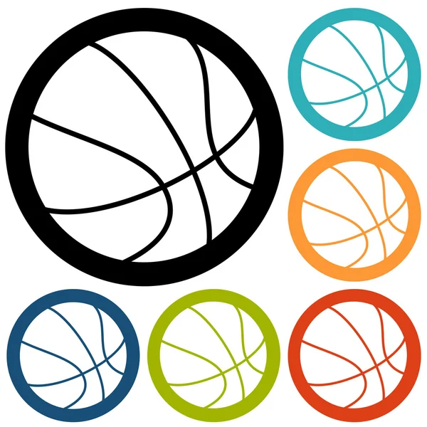 Pictogrammen van basketbal bal — Stockvector