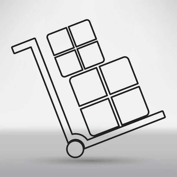 Handcart, shipping, luggage icon — Stock Vector