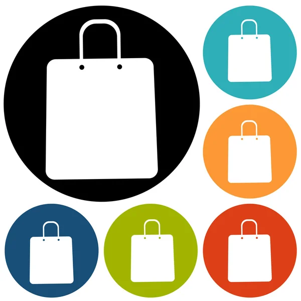 Iconos de bolsa de compras — Archivo Imágenes Vectoriales