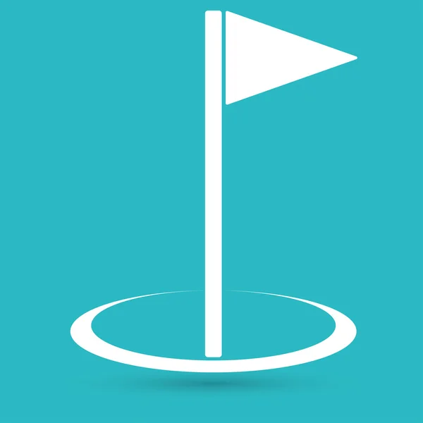 Golf, icona della bandiera — Vettoriale Stock