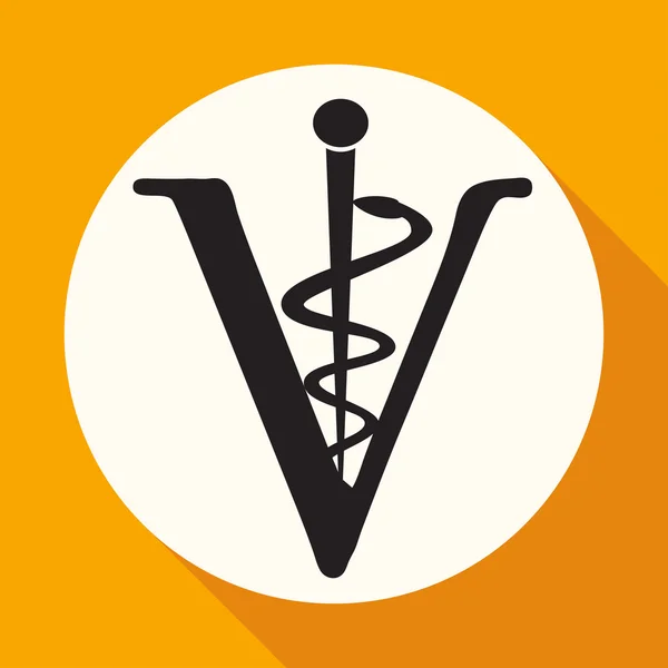 Veterinaria, icono de la medicina para mascotas — Vector de stock