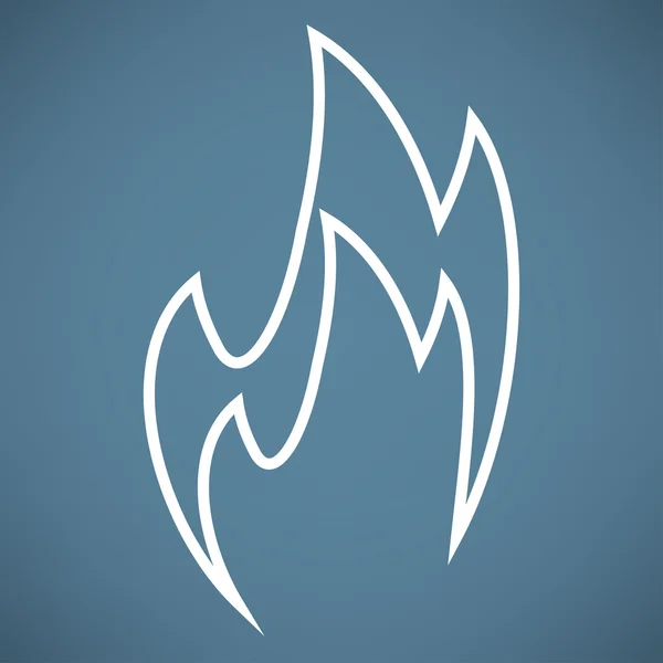 Ateş, alev simgesi — Stok Vektör