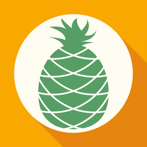 Icono de la fruta de piña — Archivo Imágenes Vectoriales