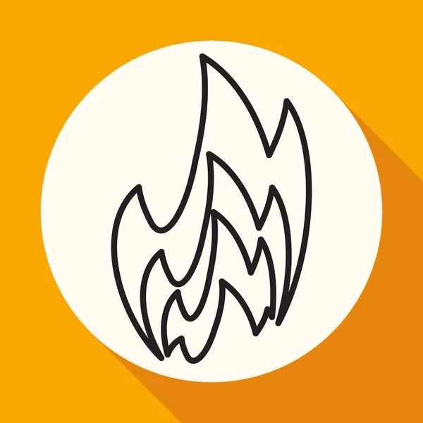 Fuego, icono de llama — Vector de stock