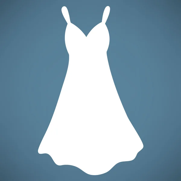 Mujer vestido icono — Vector de stock