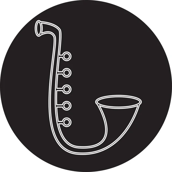 Saxofone, ícone do instrumento de música —  Vetores de Stock