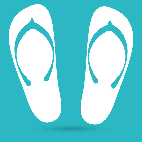 Zapatillas de playa, icono de vacaciones — Vector de stock