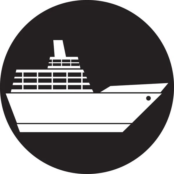 Schiff, Kreuzfahrt, Reise-Ikone — Stockvektor