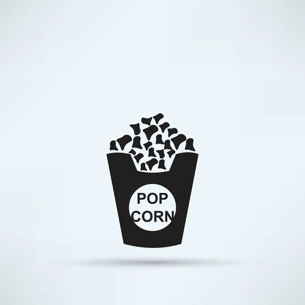 Palomitas de maíz, icono de bocadillo — Vector de stock