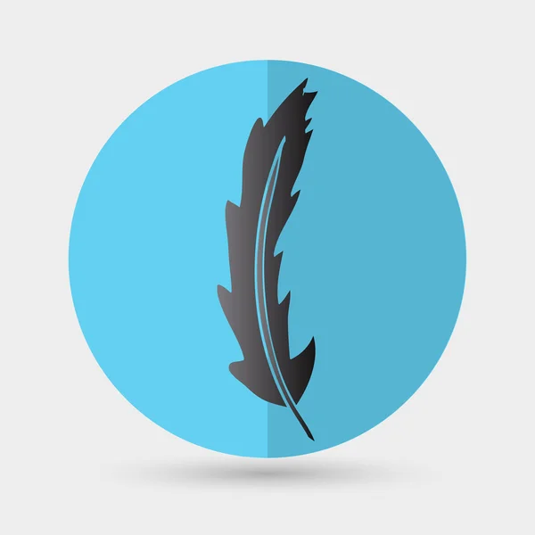 Pluma, escritura, icono de la pluma — Vector de stock