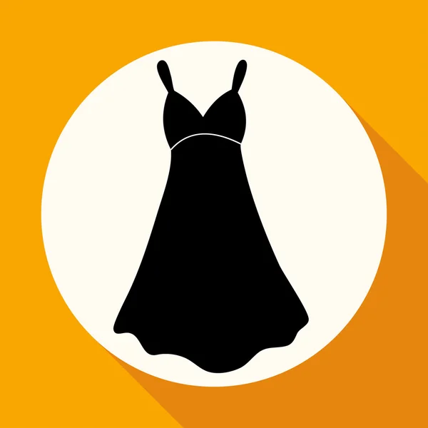 Mujer vestido icono — Vector de stock