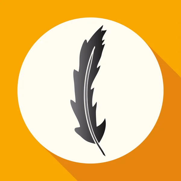 Pluma, escritura, icono de la pluma — Vector de stock