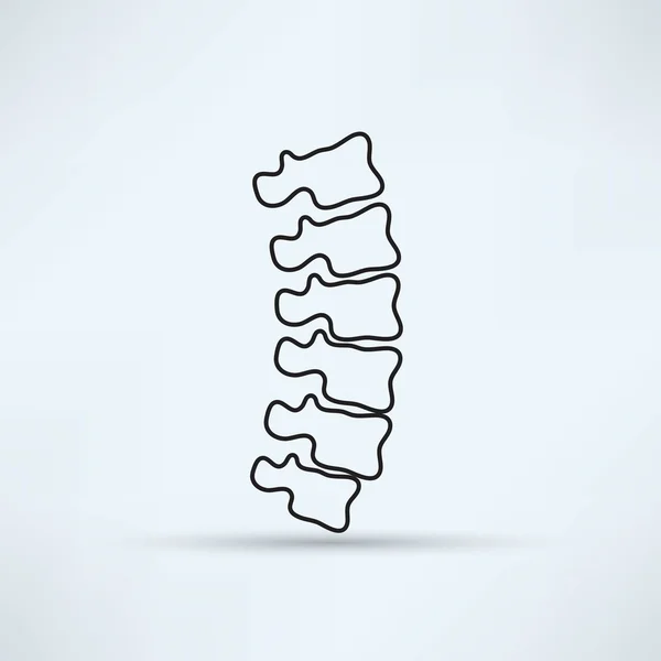 Ícone de diagnóstico da coluna vertebral, medicina — Vetor de Stock