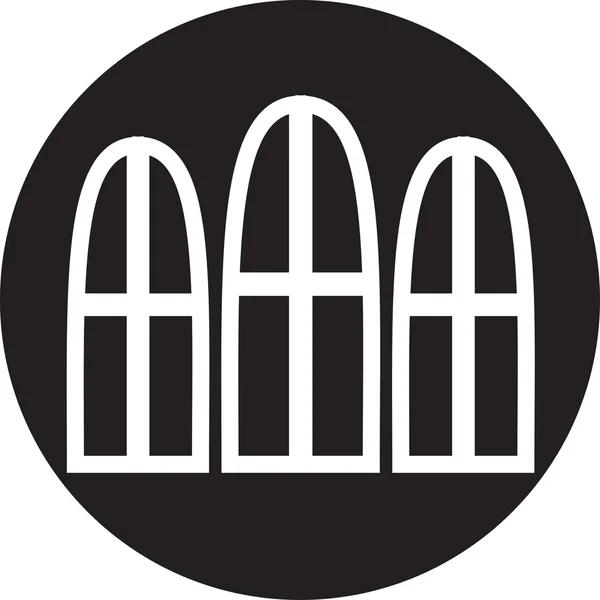 Silueta negra. Vector conjunto de varias ventanas tipos para interior y