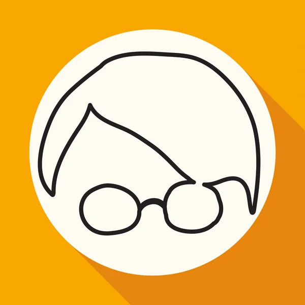 Persona en gafas icono — Vector de stock