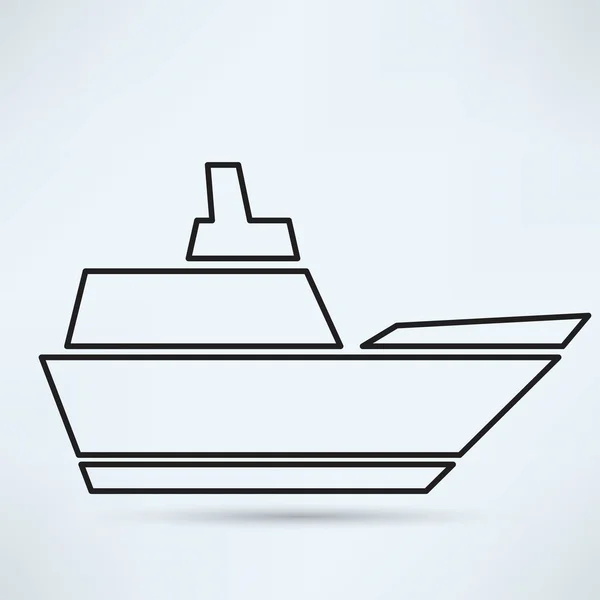 Bateau, croisière, icône de voyage — Image vectorielle