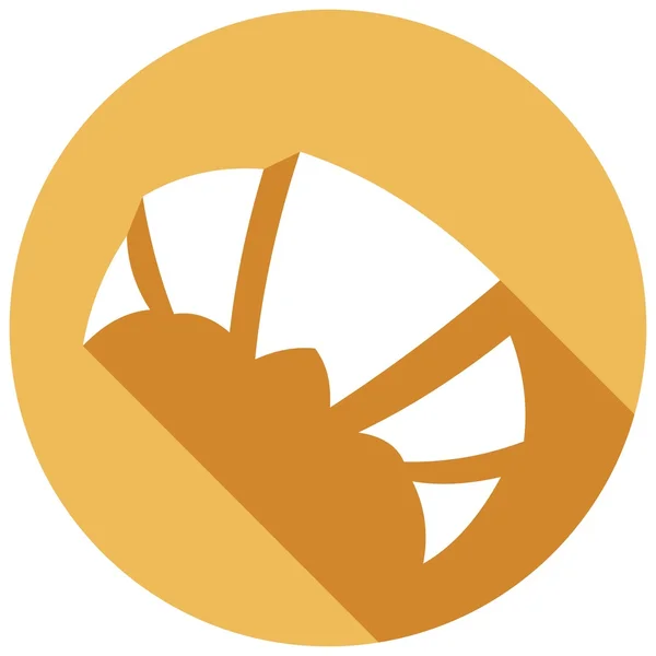 Chléb, rohlík ikonu — Stockový vektor
