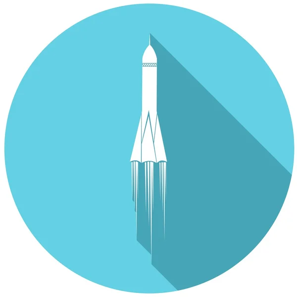 Ikona rakiety kosmicznej, lot — Wektor stockowy
