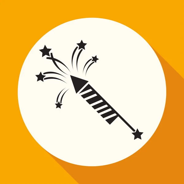 Vuurwerk, viering pictogram — Stockvector