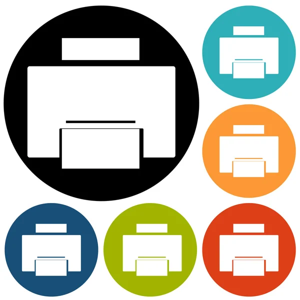 Printer, office icons — Stock Vector