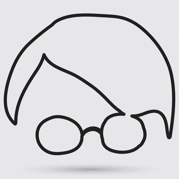 Persona en gafas icono — Vector de stock